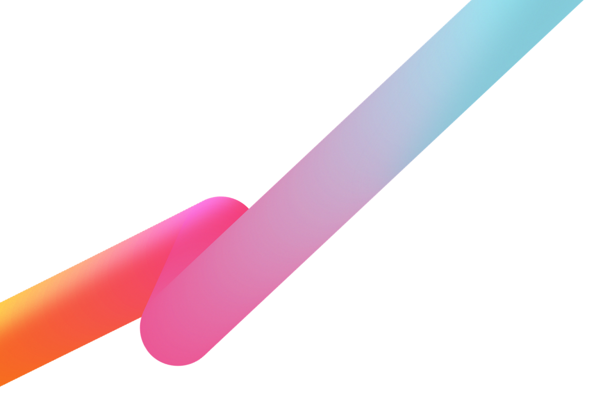 A sweeping line of colourful energy, symbolising connectivity.